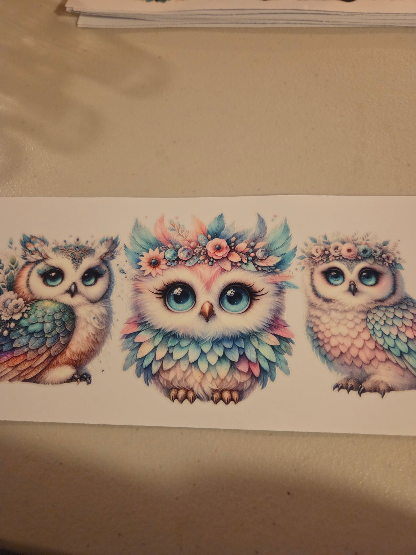 Uv dtf owls