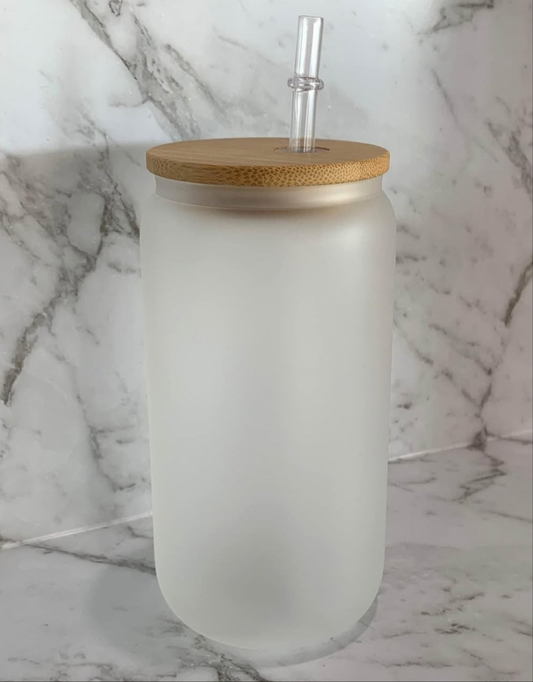 16oz Frosted Glass
