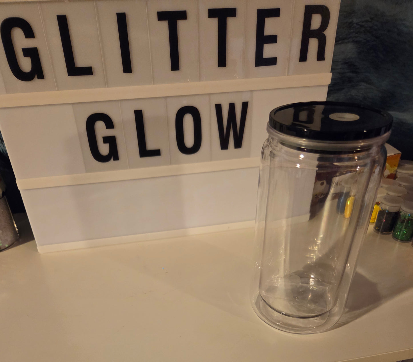 16oz acrylic snow globe