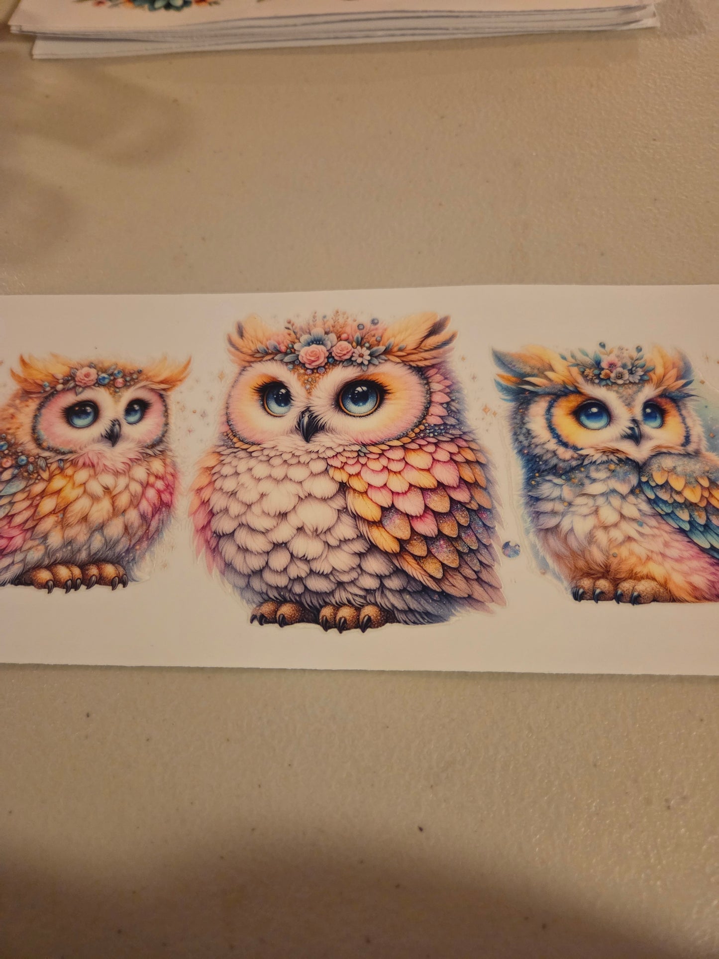 Uv dtf owls