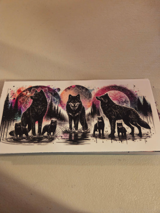 Wolf and cubs