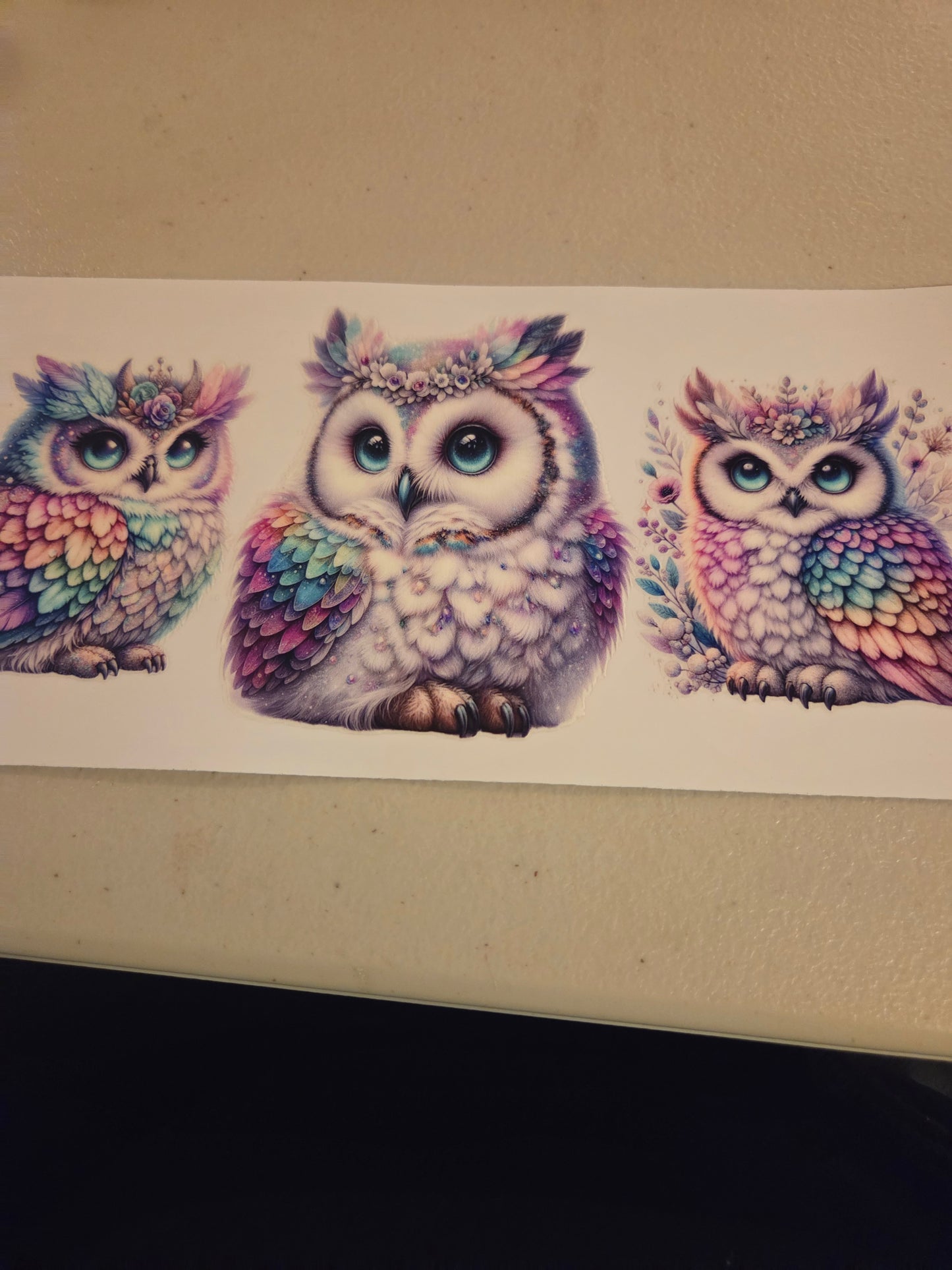 Uv dtf owls