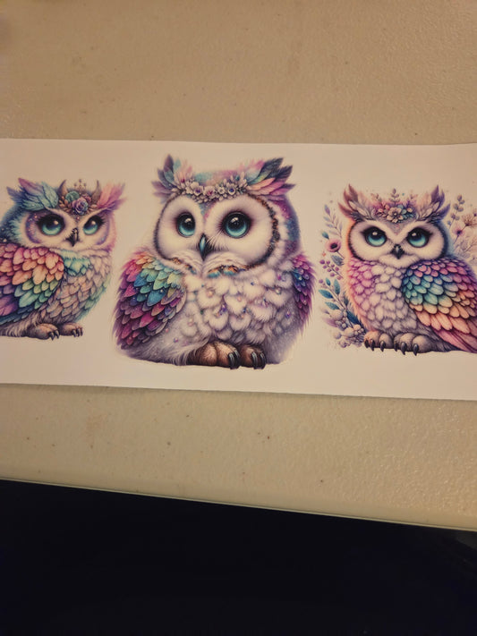 Uv dtf owls